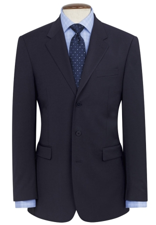 Regular Fit Imola Navy Three Button Wool Blend Suit