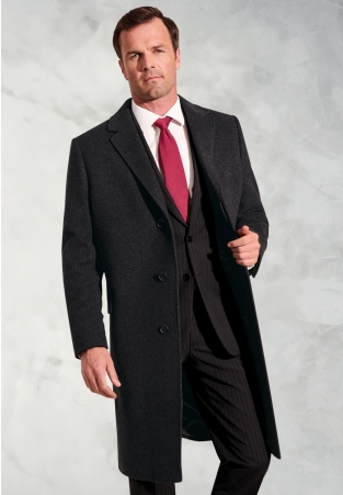 Bond Grey Wool Cashmere Overcoat