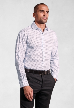 Regular Fit Blue Starburst Print Shirt