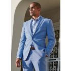 Tailored Fit Constable Sky Blue Linen Mix Suit - Waistcoat Optional