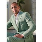 Tailored Fit Constable Sage Linen Mix Suit - Waistcoat Optional 