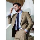 Tailored Fit Ribblesdale Olive Check Wool Suit - Waistcoat Optional