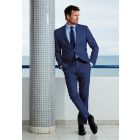 Tailored Fit Calder Blue Puppytooth Wool Rich Check Suit - Waistcoat Optional