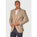 Tailored Fit Leeds Biscuit Linen Jacket - Matching Waistcoat Optional