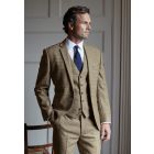 Tailored Fit Woolf Check Wool Suit - Waistcoat Optional