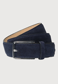 Navy Suede Belt