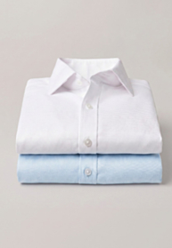 2 Pack White and Sky Blue Royal Oxford Cotton Single Cuff Regular Fit Shirts