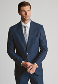 Tailored Fit Eastwood Navy Pure Linen Suit