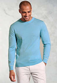 Arnold Aqua Merino Wool Crew Neck Jumper