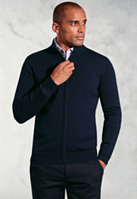 Columbus Navy Full Zip Cardigan