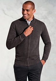 Columbus Charcoal Full Zip Cardigan