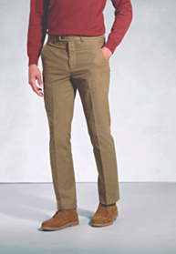 Regular Fit Kerswell Stone Cotton Moleskin Trousers