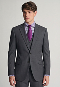 Tailored Fit Aldwych Mid Grey Washable Suit - Waistcoat Optional