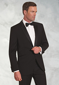 Tailored Fit Sapphire Black Wool Blend Dinner Suit Jacket