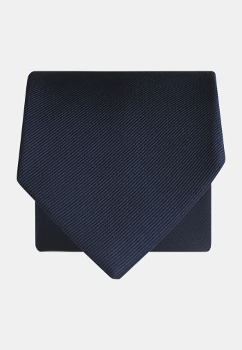 Navy Twill Pure Silk Tie