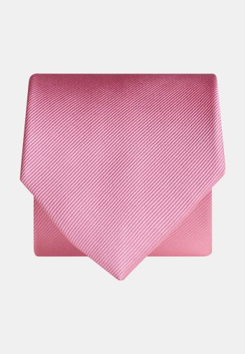 Pink Twill Pure Silk Tie