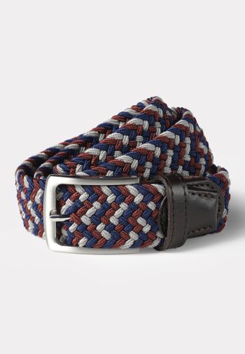 Stretch Woven Navy and Red Belt