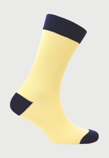 Yellow Cotton Rich Sock