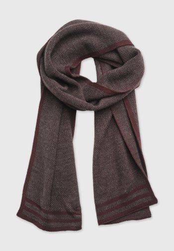 Merlot Knitted Straight Edged Scarf