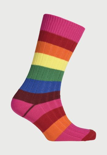 Cotton Rich Multicoloured Striped Socks