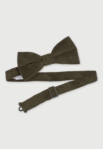 Corduroy Khaki Bow Tie