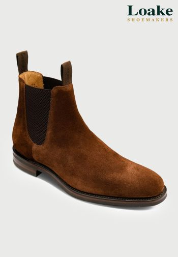 Loake Emsworth Brown Suede Chelsea Boots