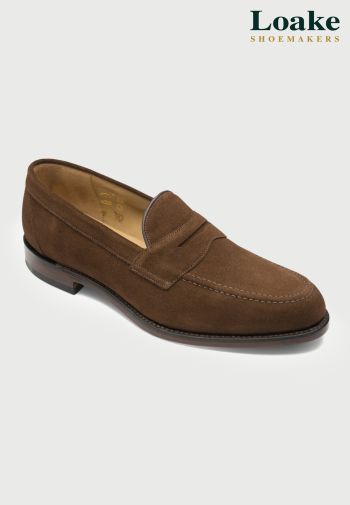 Loake Imperial Brown Suede Penny Loafers