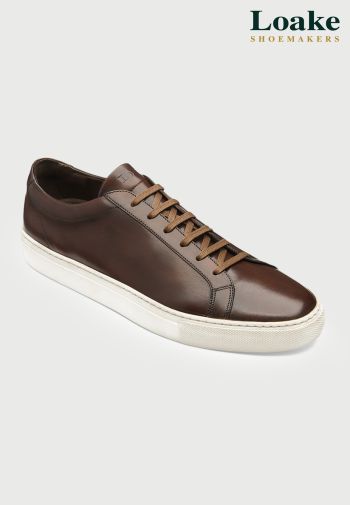 Loake Sprint Dark Brown Leather Sneakers