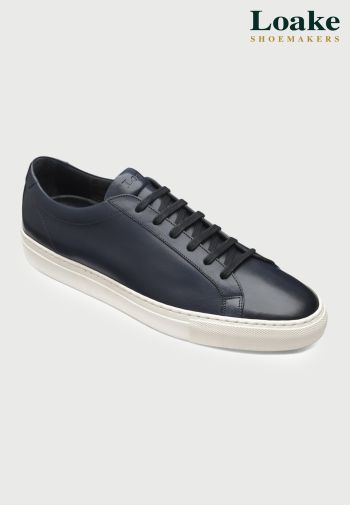 Loake Sprint Navy Leather Sneakers