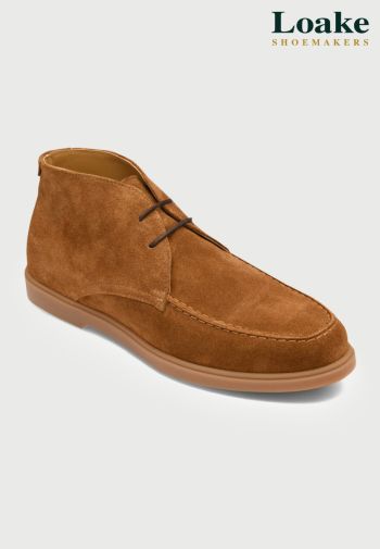 Loake Amalfi Chestnut Brown Suede Leather Boots