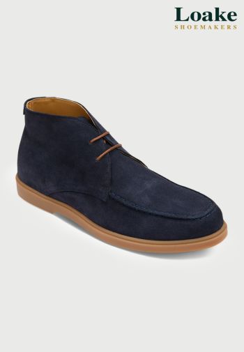 Loake Amalfi Navy Suede Leather Boots