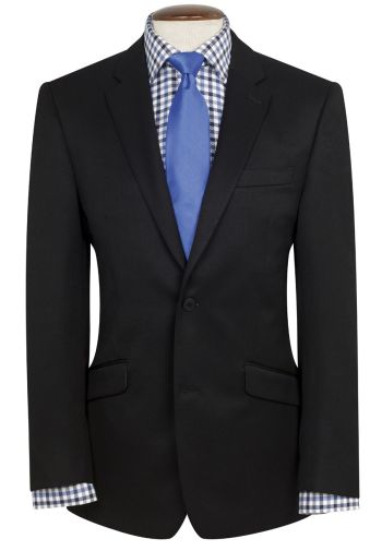 Tailored Fit Zeus Black Washable Suit Jacket