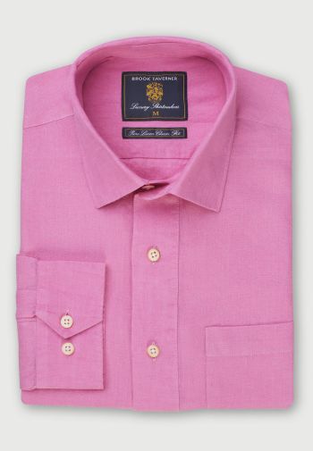 Regular Fit Rose Linen Popover Shirt