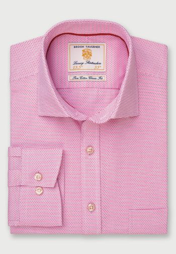 Pink Dobby Cotton Shirt