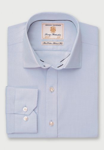 Regular and Tailored Fit Sky Blue Single and Double Cuff Shirt