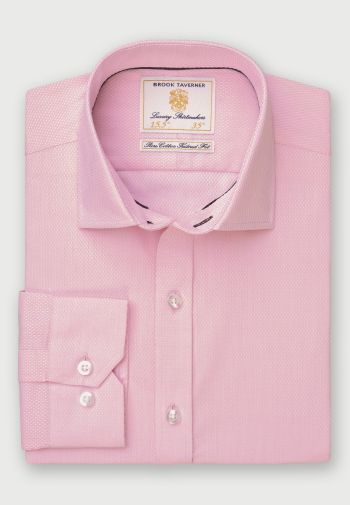 Regular Fit Pink Single Cuff Shirt