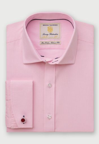 Tailored Fit Pink Double Cuff Shirt