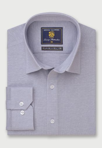 Regular and Tailored Fit Blue Knitted Shirt