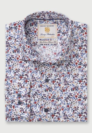 Multicoloured Floral Print Cotton Poplin Shirt