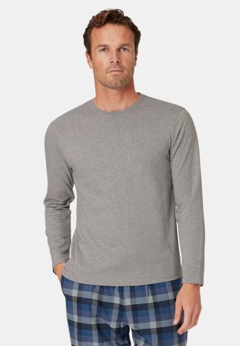 Arnold Pure Cotton Silver Grey Long Sleeve T-Shirt