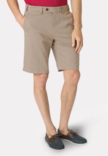 Ashdown Stretch Cotton Sand Chino Shorts