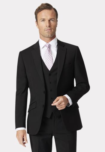 Tailored Fit Avalino Black Suit Jacket