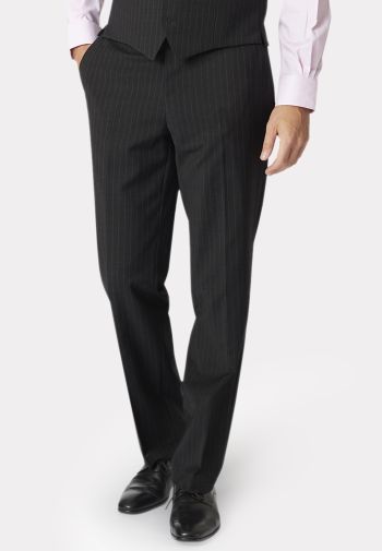 Tailored Fit Avalino Charcoal Pinstripe Suit Trousers