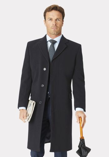 Bond Grey Wool Cashmere Overcoat
