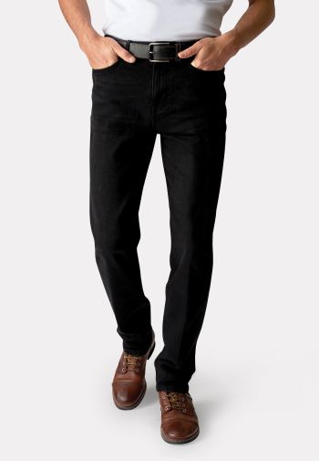 Regular and Tailored Fit Douglas and Boulder Black Denim Jeans