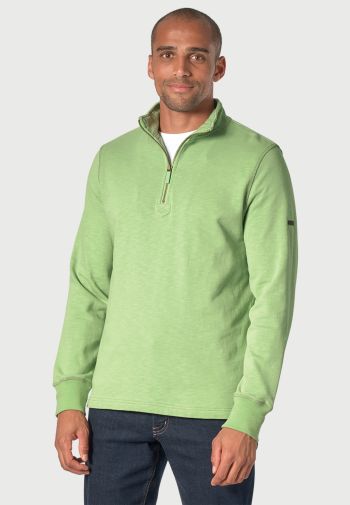 Cash Pure Cotton Apple Zip Neck Sweatshirt