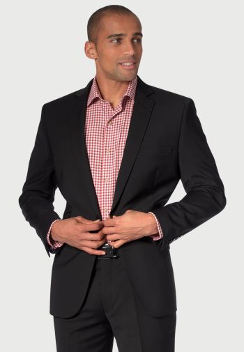 Tailored Fit Cassino Black Washable Suit Jacket