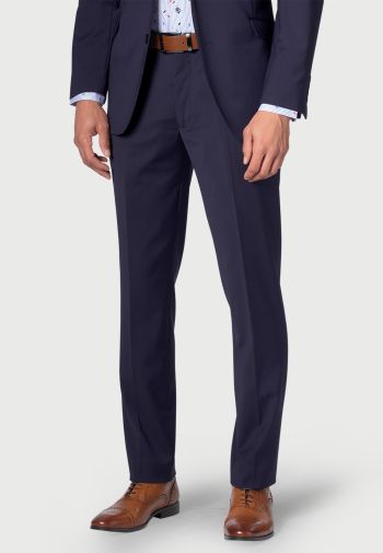 Tailored Fit Cassino Mid Blue Washable Suit Trousers