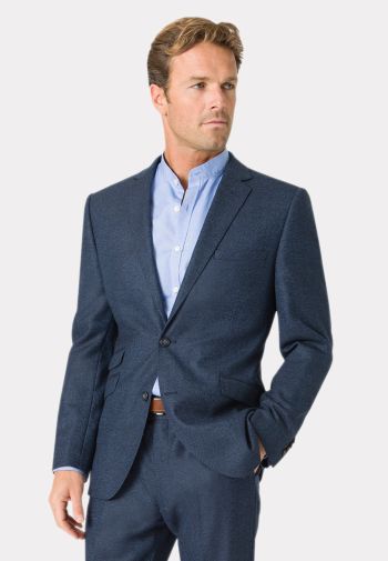 Tailored Fit Clifford Navy Donegal Wool Suit Jacket
