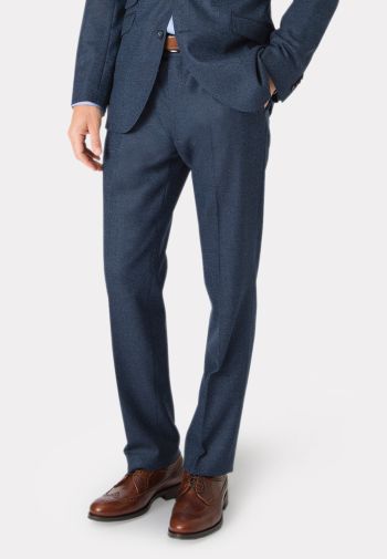 Tailored Fit Clifford Navy Donegal Wool Suit Trouser